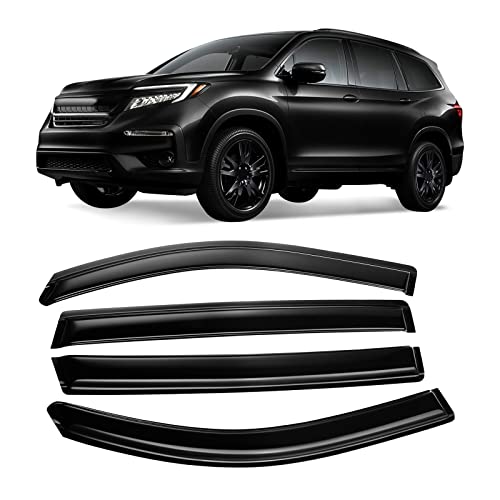 94557 Tape-On Window Visors Rain Guards Deflector Designed for 2016-2022 Honda Pilot（4pcs） - size: 2016-2022 Honda Pilot