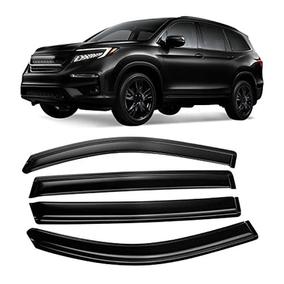 94557 Tape-On Window Visors Rain Guards Deflector Designed for 2016-2022 Honda Pilot（4pcs） - size: 2016-2022 Honda Pilot