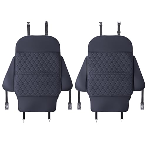 TAIKOO Seat Back Protector + Large Capacity Pocket Storage Organizer,Preventing The Impact of Children Stepping on The Seat Backrest (Style A-Black) - color: Style A-Black