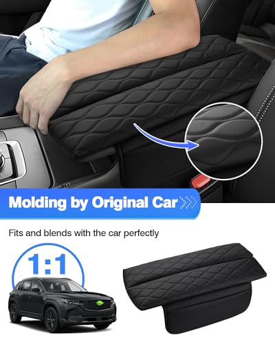 Autorder Center Console Cover for 2023-2025 2026 Mazda CX-50 CX50 Accessories Armrest Cover Leather Armrest Cushion Anti-Scratch Protector with Pockets - size: 2023-2026 Mazda Cx-50