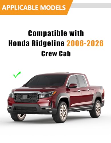 KINGGERI Under Seat Storage Boxes - Compatible with 2006-2026 Honda Ridgeline Crew Cab, Heavy Duty Upgraded Rear Under Back Seat Storage Truck Cargo Black Tool Box Organizer - size: Compatible with 2006-2026 Honda Ridgeline