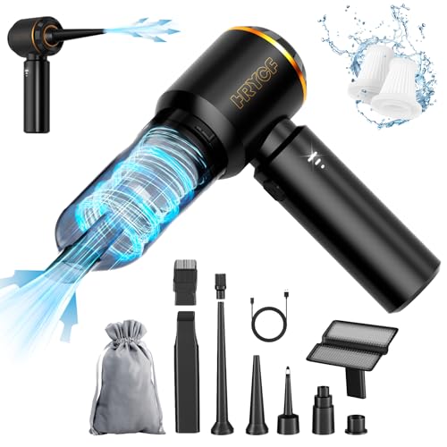 Professional Car Vacuum Cleaner, 20000Pa Powerful Handheld Vacuum for Car Interior Cleaning, Portable Cordless Mini Vacuum with Brushless Motor & Crevice Tool for Car - color: Black