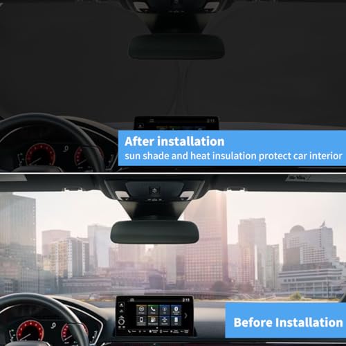 Windshield Sun Shade for Honda Civic Window Sunshade 2022 2023 2024 2025 2026 Accessories Front Window Shade Sun Visor Sunshade Windshield Cover 4 Layers Foldable Blocks UV Rays Keep Car Cooler - size: I1. for Honda Civic 2022-2026