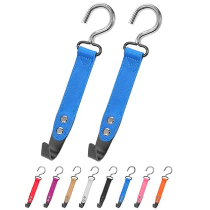 2 Pack Car Hook Holder Leather Headrest Hooks for Purses and Bags,SUS304 Car Hook(Blue) - color: Blue