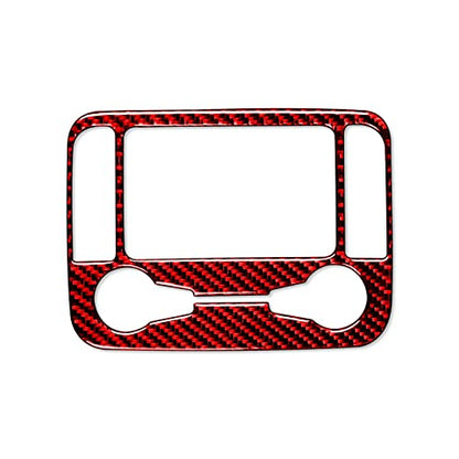 Red Carbon Fiber Color Center Dash Radio Audio Control Panel Cover Navigation Frame Trim Compatible with Dodge Ram 1500/2500/3500 2013 2014 2015 2016 2017 2018, Style B - color: Red 18