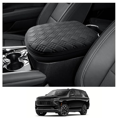CDEFG for 2025 2026 Chevy Suburban Tahoe Center Console Cover for 2025 2026 Suburban Tahoe Accessories Armrest Cover Armrest Middle Console Pad Arm Rest Cushion Thick Pad - color: Thick Pad for 2025 2026 Suburban Tahoe