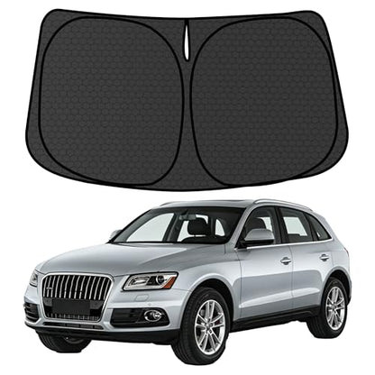 Q5 SQ5 Customized Windshield Sun Shade for Q5 2009-2017 | SQ5 2014-2017 Front Window Sunshade Visor Protector Foldable Blocks UV Rays Keep Car Cooler Accessories - size: For Q5 2009-2017/SQ5 2014-2017