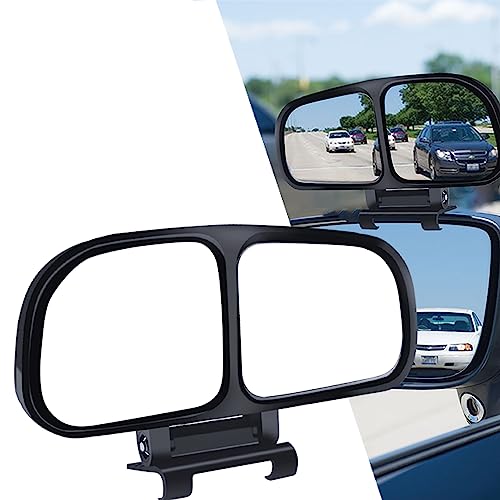 Blind Spot Mirror Adjustable 360 Degree Car Side Mirror, HD Glass Rear View Exterior Accessories Frame Thickness Less than 5MM for Car SUV (dual mirror right) - style: dual mirror right