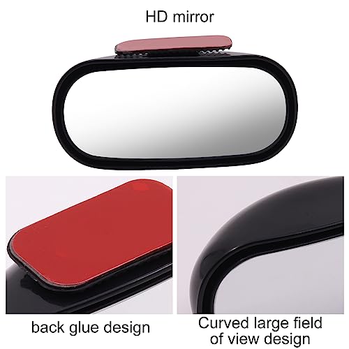 Blind Spot Mirror Adjustable 360 Degree Car Side Mirror, HD Glass Rear View Exterior Accessories Frame Thickness Less than 5MM for Car SUV (ellipses) - style: ellipses