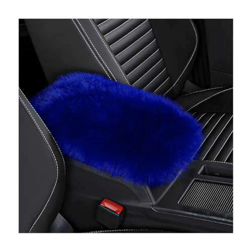 Wevdn Car Center Console Cover Pad, Fluffy Middle Console Pad Armrest Seat Box Cover, Universal Furry Arm Rest Decoration Protector for Car Truck SUV, Interior Car Accessories (Royal Blue) - color: Royal Blue
