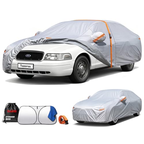 Car Cover Waterproof All-Weather,Heavy-Duty Outdoor Full Exterior Automobiles Sedan/Coupe (Length 209-218 inch) with Windshield Sun Shade Universal Fit Ford Crown Victoria, Cadillac DTS etc - size: Fit Sedan Length 209-218 inch(3XXXL)