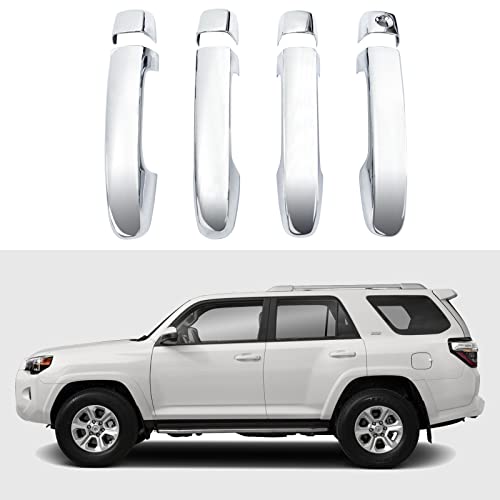 Door Handle Cover Trim Compatible with Toyota 4Runner 4WD N280 Prado J150 2010-2022 2016 2017 2018 2019 2020 2021 Car Styling Accessories Exterior Door Handles Chrome Without Smart Key Holes 8PCS ABS - color: Chrome, size: No Smart Key Holes