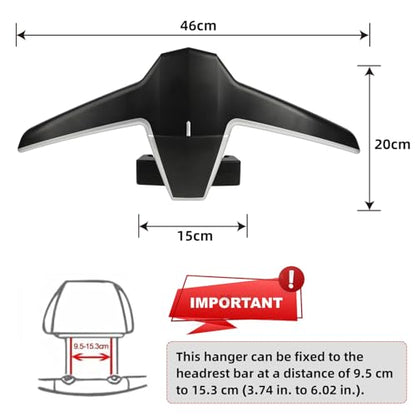 Car Clothes Hanger for Jacket Suit Shirt Auto Headrest Back Seat Coat Hangers (High-Grade) - style: High-grade