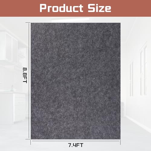 Garage Mats Oversize Garage Floor Paking Mat for Under Car, 7.4 x 8.4 Ft Non-Slip Gray Garage Flooring Carpets, Absorbent Oil Garage Parking Mat, Waterproof Mats - size: 7.4' x 8.4'