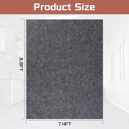 Garage Mats Oversize Garage Floor Paking Mat for Under Car, 7.4 x 8.4 Ft Non-Slip Gray Garage Flooring Carpets, Absorbent Oil Garage Parking Mat, Waterproof Mats - size: 7.4' x 8.4'
