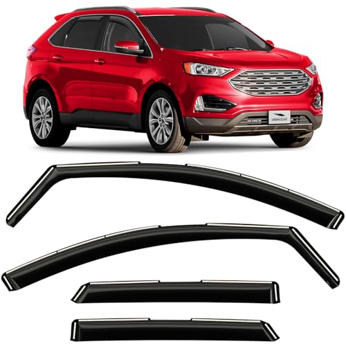 Voron Glass in-Channel Extra Durable Rain Guards for Ford Edge 2015-2024, Window Deflectors, Vent Window Visors, 4 Pieces - 200813 - color: For Edge 15-24