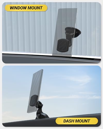 Scosche Extra Strength Suction Car Phone Mount, Magnetic Phone Holders for Your Car Windshield/Dashboard, Car Holder with 360° Rotation, Thick Metal Plate for iPhone and Android, Not MagSafe, 2-Pack - size: 2 Pack, style: Extra Strength - Window / Dash Su