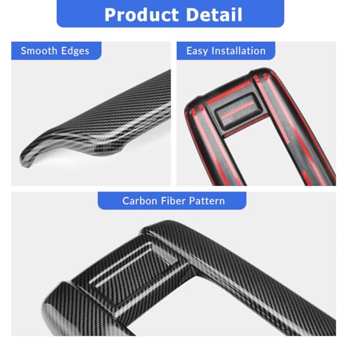INTGET Armrest Box Trim Cover for 2026 Toyota Grand Highlander Accessories 2024 2025 ABS Carbon Fiber Center Console Storage Box Panel (Armrest Lid Cover, Carbon Fiber Pattern) - color: Armrest Lid Cover
