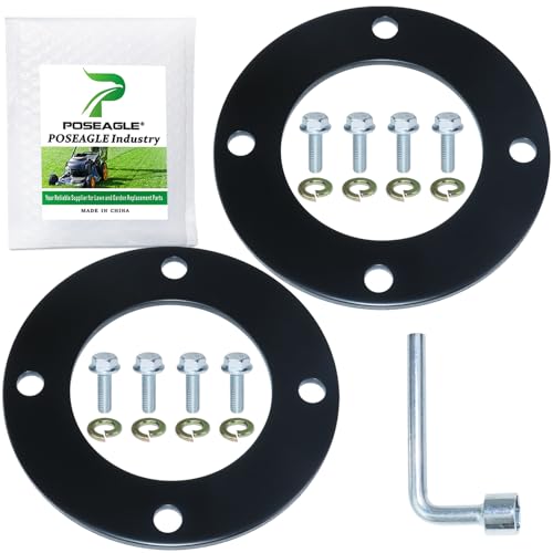 2 Pack Upgraded High-Strength Deck Spindle Reinforcement Rings with Mouting Bolts and L Shaped Angled Hex Socket Wrench for John Deere All Series Lawn Tractors and Lawn Mowers - color: A06 2xJohn Deere Deck Spindle Reinforcement Rings