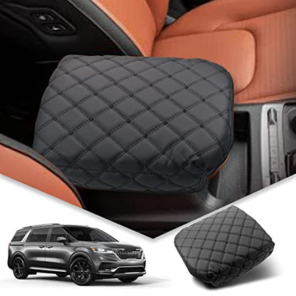 BIBIBO for 2025 2026 Kia Carnival Center Console Armrest Cover:2024 2025 2026 Kia Carnival Accessories 2022-2025 Kia Carnival Arm Rest Cover Kia Carnival Console Cover,2024 2025 Kia Carnival Armrest - color: Black-for 2022-2026 Carnival