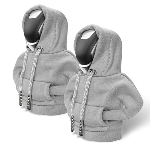Gear Shift Hoodie, Gear Shift Cover, Funny Car Gear Shift Cover, Automotive Interior Cute Gadgets, Automotive Interior Accessories and Decoration (Gray-2PCS) - color: Gray-2PCS
