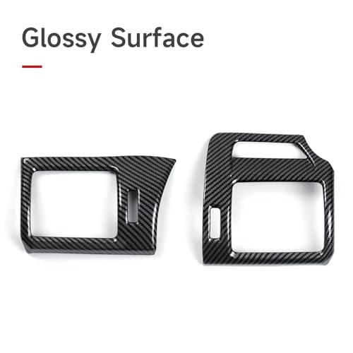 Car Side Air Vent ABS Sticker Carbon Fiber Decal Cover Interior Trim Accessories for Toyota 4Runner SUV 2010-2025 Black - color: Side Air Vent