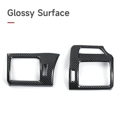 Car Side Air Vent ABS Sticker Carbon Fiber Decal Cover Interior Trim Accessories for Toyota 4Runner SUV 2010-2025 Black - color: Side Air Vent