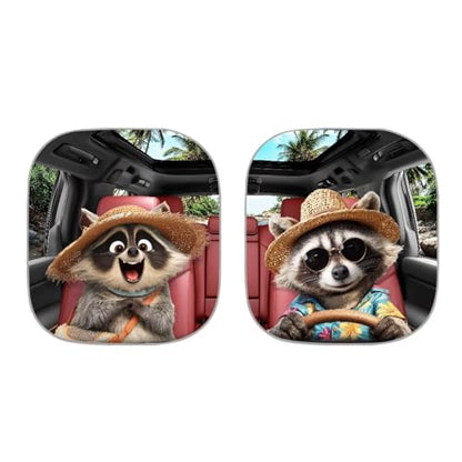 Raccoon Car Sun Shade Windshield Foldable Removable Automotive Accessories Auto Interior Protector Reflect UV Sun and Heat and Protect Your Car - color: Raccoon
