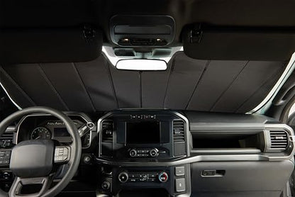 Covercraft UVS100 Custom Windshield Sunscreen for 2015-2019 Ford F-150 w/Rearview Mirror Mounted Camera - Silver - color: Silver