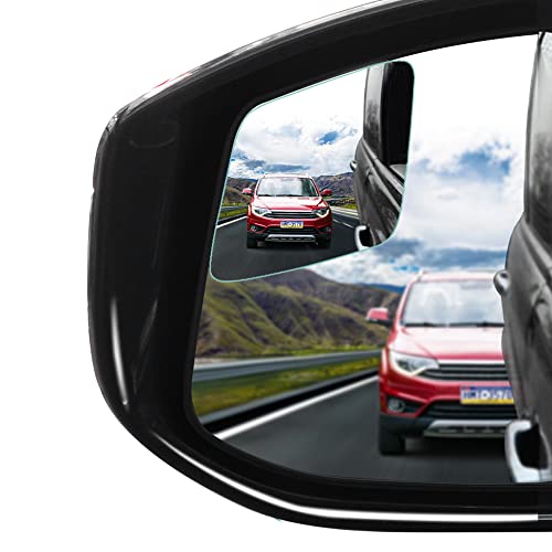 Blind Spot Mirror, 2 inch Rearview Convex Side Mirrors for Cars SUV Truck Van Stick on 3M Adhesive, Rear View HD Glass Frameless Sway Rotate adjustable Wide Angle 2PCS (Rhombus) - style: Rhombus