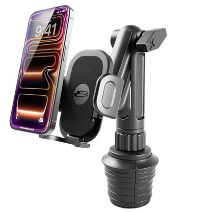 Bracketron TripGrip Extend Cup Holder Phone Holder - Universal Car Phone Holder Cup Holder Mount, 360° Rotation, Fits Devices Up to 4.2", GPS & Smartphone