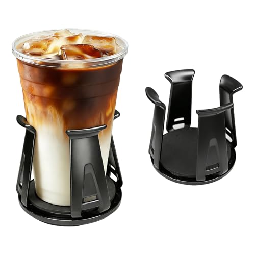 Car Cup Holder Expander, Adjustable Vehicle Energy Drink Holder Insert with Adaptive Clamping Arm Automotive Cups Holders Adapter for Car Slim Cans, Bottle Water Cups, Adhesive Drink Storage Rack