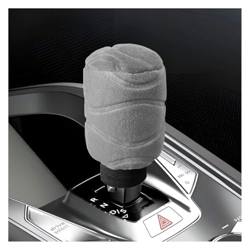 Car Gear Shift Knob Cover, Universal Automotive Gear Lever Handle Protector Cover, Vehicle Stick Shifter Cover Car Interior Decoration Accessories for Most Cars, SUVs, Trucks (Grey) - color: Gray