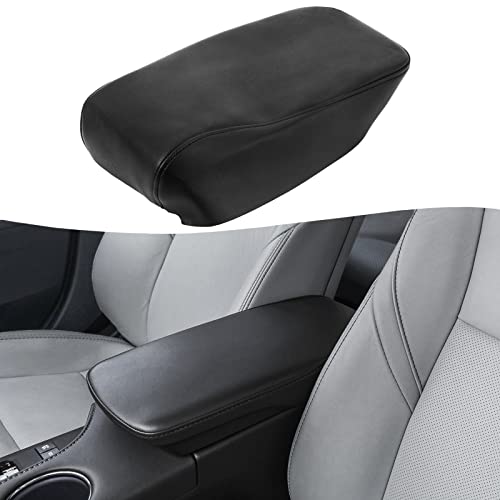 KBH Center Console Armrest Cover Replacement for Toyota Avalon 2013 2014 2015 2016 2017 2018, Vinyl Leather, Car Arm Rest Lid Skin Upholstery, Anti-Scratch, Black (Without Lid) - color: Black, size: Center Console Cover Replacement