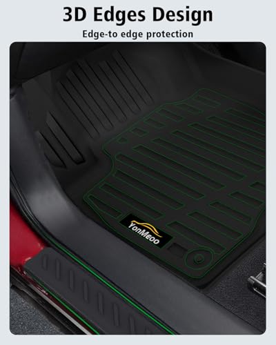 Floor Mats & Trunk Mat Custom for Jeep Grand Cherokee & Dodge Durango 2016-2021/Grand Cherokee WK 2022 (Not for L) All Weather TPE Rubber Cargo Liner Automotive Full Set Accessories- Black - size: For Jeep Grand Cherokee 2016-2021