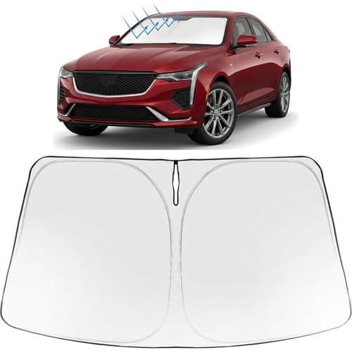 Proadsy Windshield Sun Shade for Cadillac CT4 2020-2026 Foldable Front Sunshade Protector Sun Visor Blocks UV Rays Keep Car Cooler Accessories - size: Cadillac CT4 2020-2026