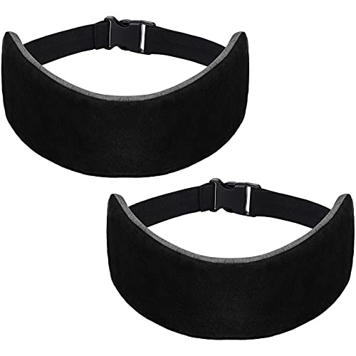 JenPen 2 Sets Headrest Travel Pillow Neck Pillow for Airplane Travel Functional Head Straps Neck Brace for Sleeping on Airplane Car(Black) - color: Black
