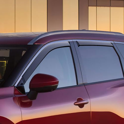 in-Channel Rain Guards Fit for Nissan Rogue 2021 2022 2023 2024 2025 2026, Extra Durable Side Window Deflectors 2021-2026 Rogue Wind Deflectors Rain Guard Black 4 PCS - size: Fit for Nissan Rogue 2021-2026