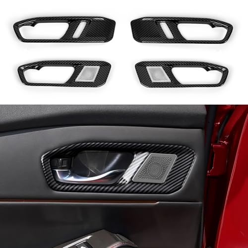 Car Inner Door Handle Frame Decals for 2023 2024 2025 Honda Accord 11th Gen Accessories ABS Carbon Fiber Interior Stickers - color: Inner Door Handle Frame