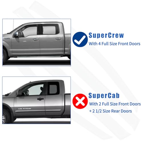 4PCS Window Rain Guards Shield Fit for 2001-2003 Ford F150 SuperCrew Cab, Outside Mount Window Vent Visors Shades, Wind Deflectors for 2002 2003 Lincoln Blackwood - size: For 2001-2003 F150 SuperCrew
