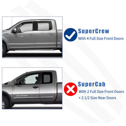 4PCS Window Rain Guards Shield Fit for 2001-2003 Ford F150 SuperCrew Cab, Outside Mount Window Vent Visors Shades, Wind Deflectors for 2002 2003 Lincoln Blackwood - size: For 2001-2003 F150 SuperCrew
