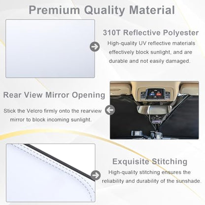 PIMCAR Windshield Sun Shade for Dodge Ram 1500 2009-2018 | Premium 310T Reflective Polyester UV/Heat Shield | Custom Fit Sunshade to Block Rays & Cool Interior - size: 2009-2018 Ram 1500