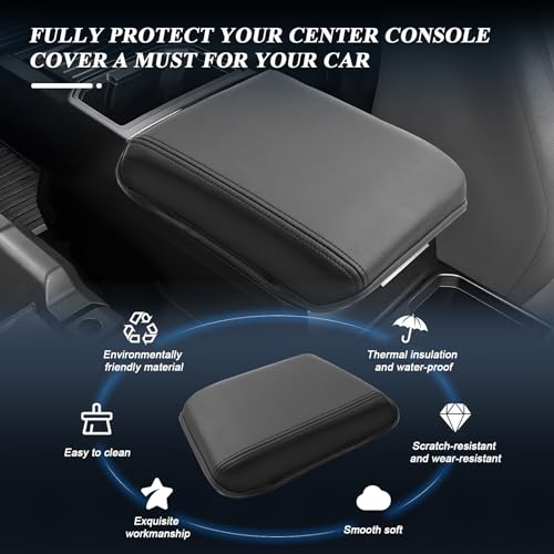 BIBIBO for 2024 2025 2026 Toyota Tacoma Center Console Cover Armrest 2024-2026 Toyota Tacoma SR /SR5/TRD PreRunner/Limited/Trailhunter/TRD Pro Arm Rest Cover 2024 2025 2026 Tacoma Accessories - color: Black-C for 2024 2026 Toyota Tacoma