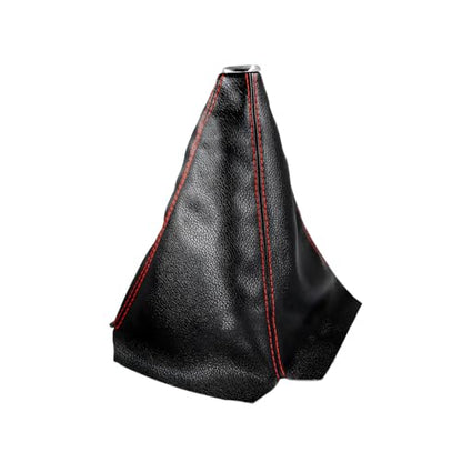 Ohleats Car Shift Knob Dust Cover, Automotive Shifter Boot Sleeve Replacement, Manual/Automatic Gear Shift Cover for Most Car Truck SUV, Universal Interior Car Accessories (Leather, Red) - color: Leather, Red