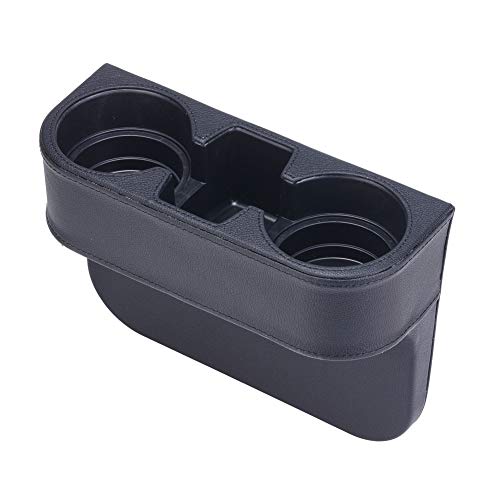 Black Multifunctional Car Cup Holder Car Seat Organizer Gap Filler Bottle Phone Storage Organizer, Black Stitching - color: Black, Black Stitching