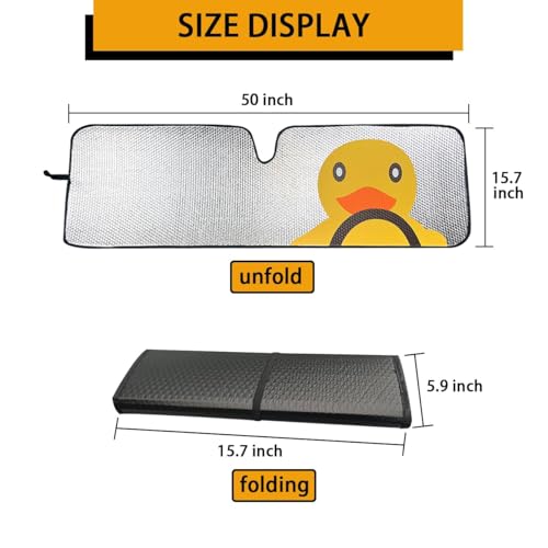 Windshield Sun Shade for Jeep Wrangler TJ JK JL & Gladiator JT 2/4 Door,Duck Sun Shade,Sunshade Windshield for Jeep Wrangler