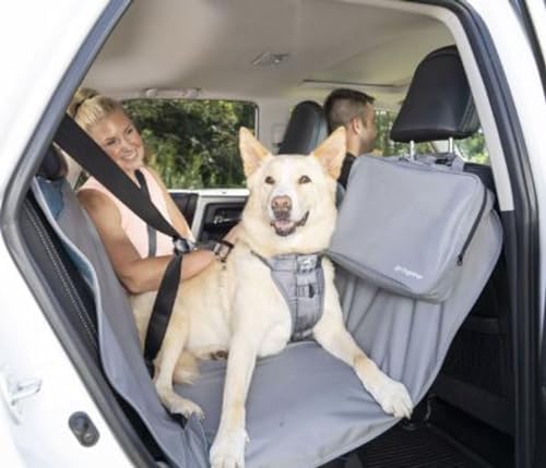 Kurgo Rover Hammock - Dog Seat Mat - Waterproof Cover - Dog Bench Shield - Machine Washable - 63" Wide - Charcoal Grey - color: Charcoal Grey, size: 63" Wide, style: Hammock