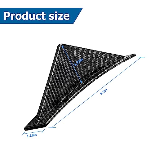 4pcs Car Rear Lower Bumper Wing Lip Diffuser, Anti-Crash Accessories Spoiler Shark Fin Protector, Rear Bumper Splitter Lip Wing with Screw, Universal Auto Decoration for Car SUV Truck - style: Curved/Carbon Fiber