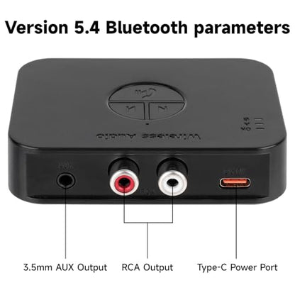 M2R Bluetooth 5.4 Audio Receiver 3.55mm RCA Bluetooth Adapter for Stereo Wireless Audio Receiver/USB Flash Drive/NFC One Touch Connection for Home and Car Stereo System Speakers - color: M2R