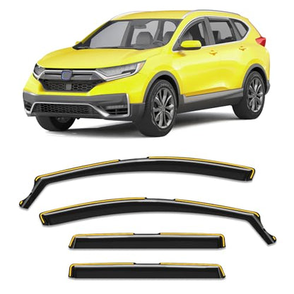 in-Channel Window Rain Guard for Honda CR-V 2017-2022 CRV Rain Guards Side Window Visors Low Profile Vent Visor Window Deflectors Vent Shades Car Accessories - size: Fit for 2017-2022 Honda CR-V (CRV)